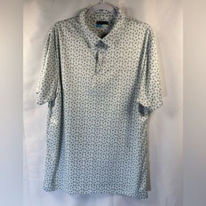 PGA Tour Pro Series Polo White With Floral Print XL